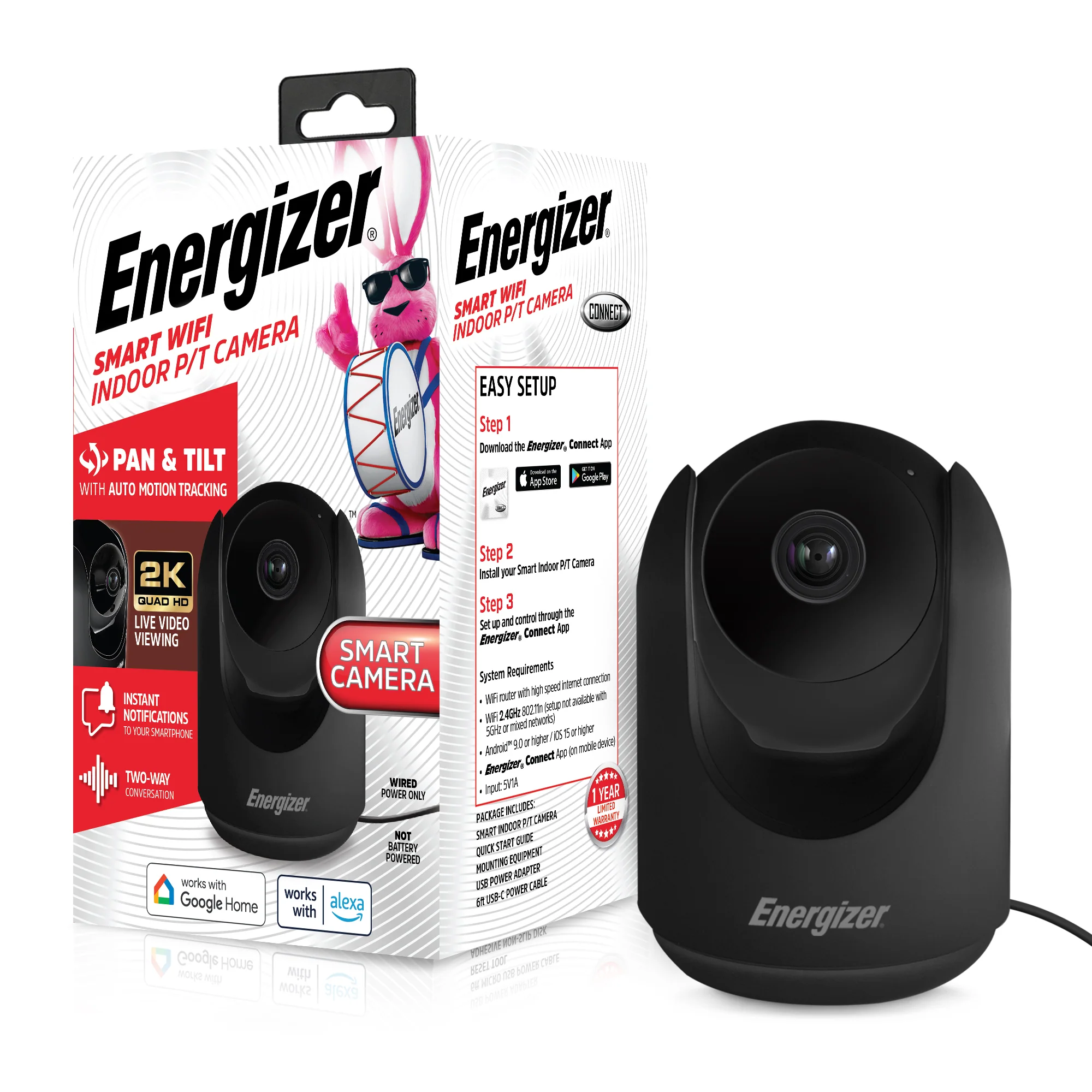 Smart Wi-Fi 1080P Full HD Indoor P/T Security Camera with Motion Tracking - Image 9