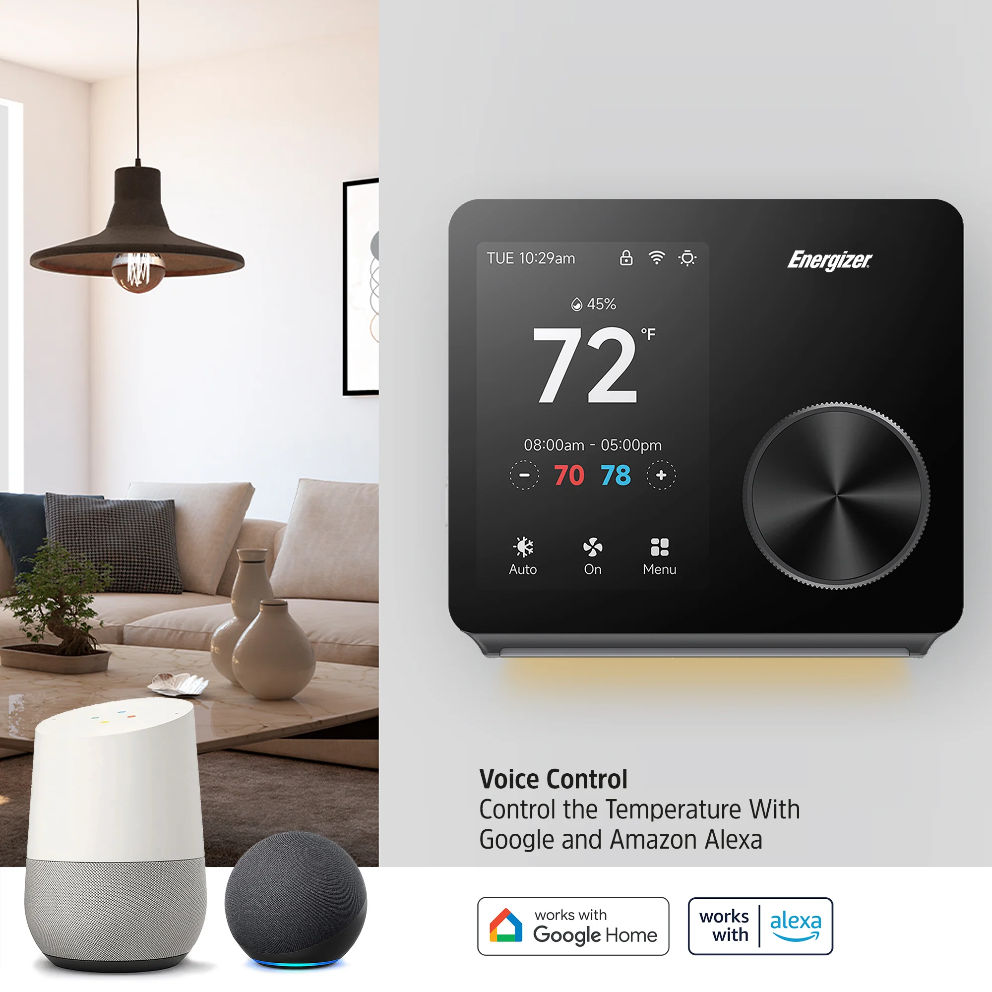 Smart 3.5” LCD Touchscreen Display 5GHz WiFi Programmable Thermostat - Image 5