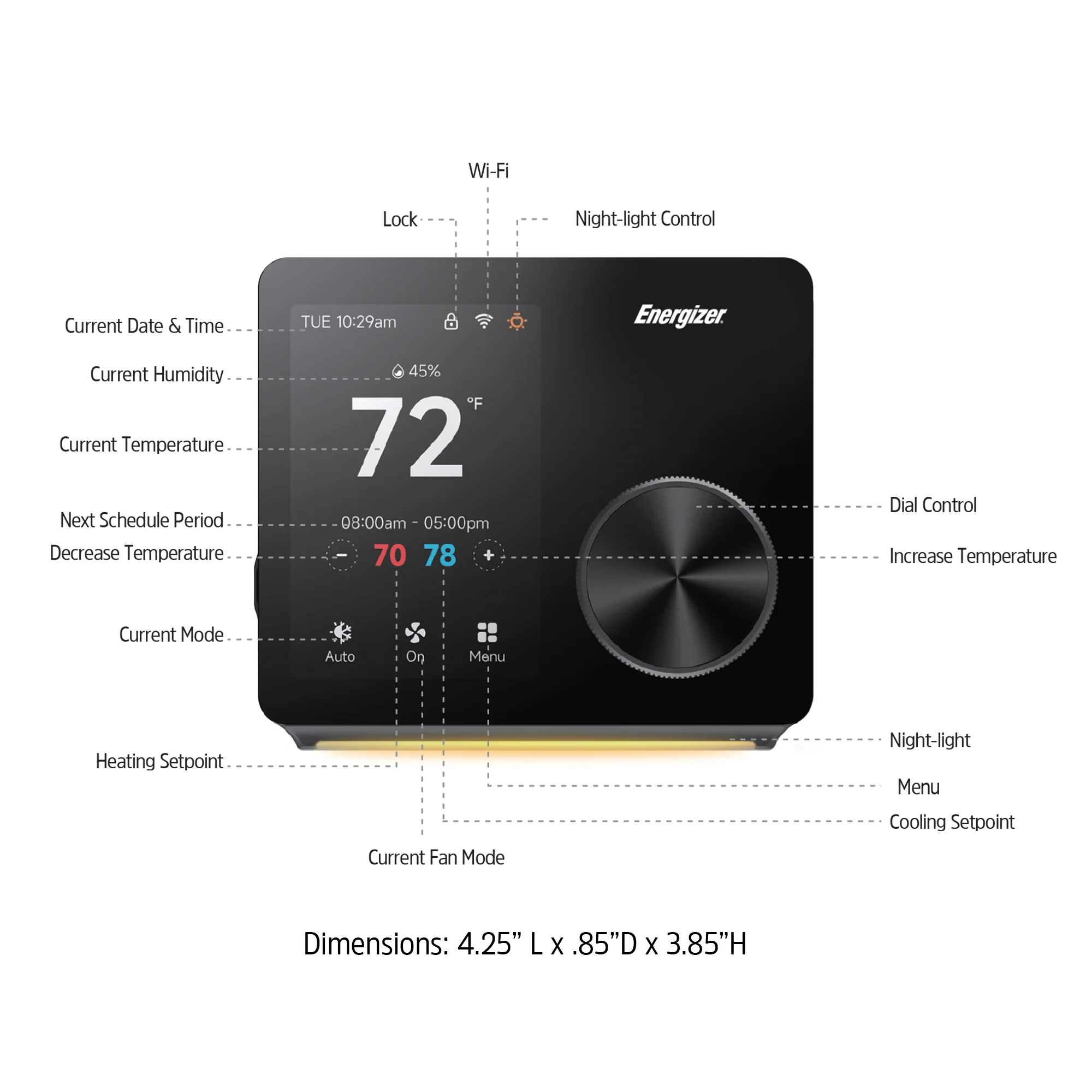 Smart 3.5” LCD Touchscreen Display 5GHz WiFi Programmable Thermostat - Image 7