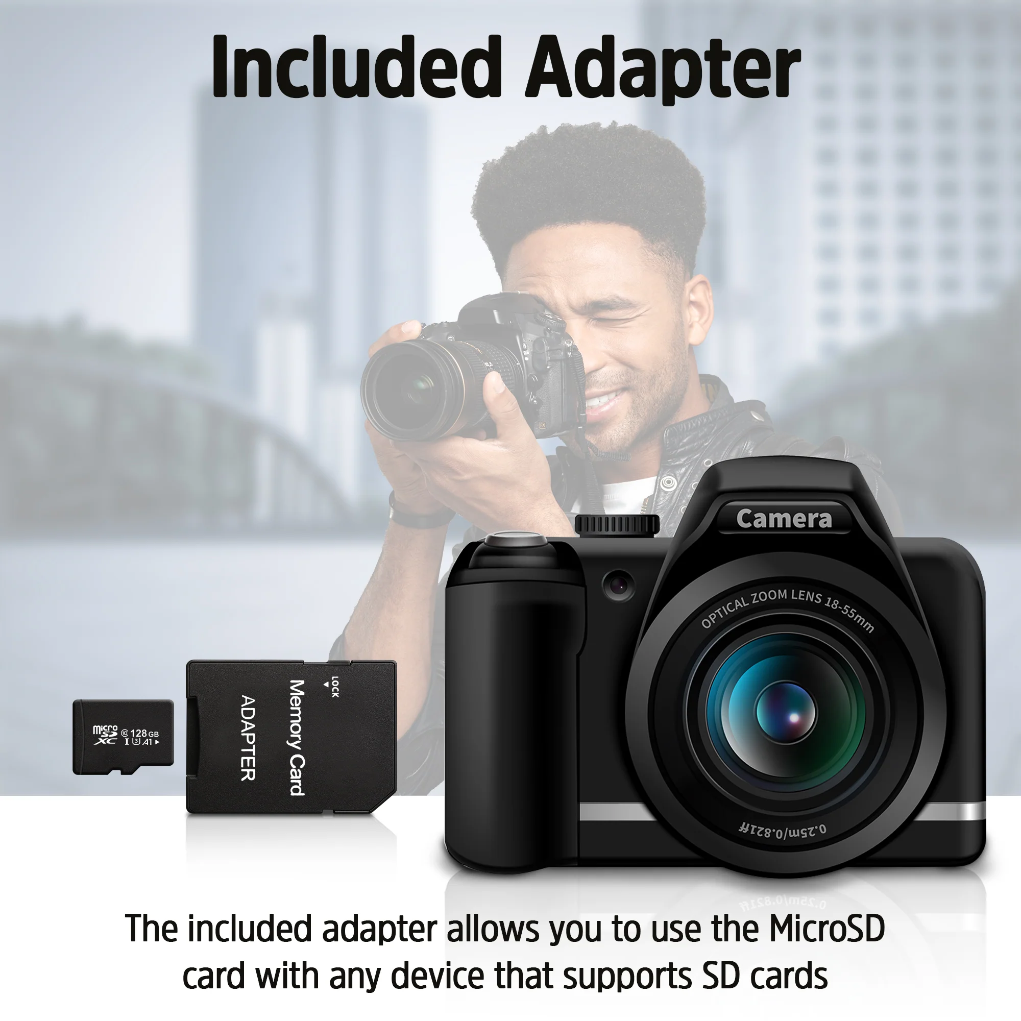 1 Pack Digital Film microSDXC Memory Card with Full Size Adapter - 128GB - Image 5