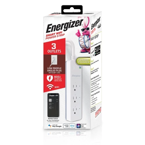 Smart 3 Outlet Surge Protector Power Strip - Image 5