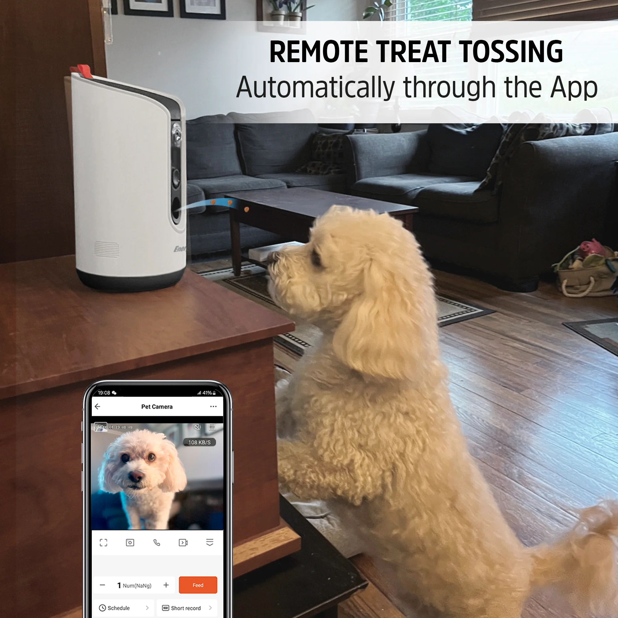 Smart Wi-Fi 2K Video Camera Two-Way Audio Pet Treater - Image 3