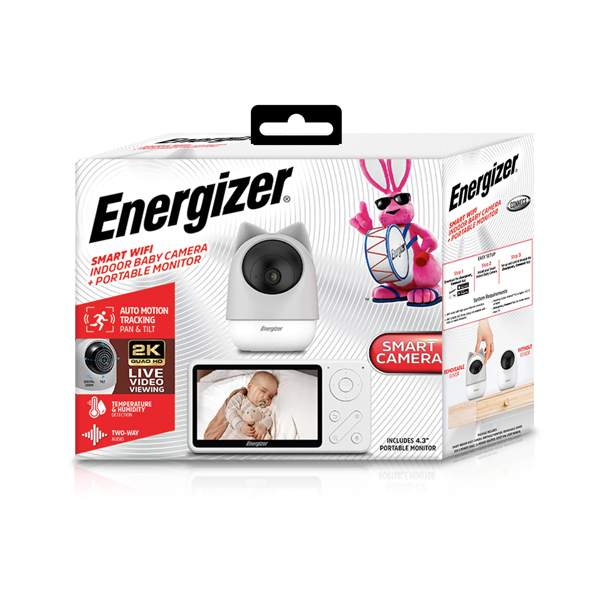 Smart 5GHz 2K Pan and Tilt Baby Camera with Portable Wireless Monitor Screen - Image 7