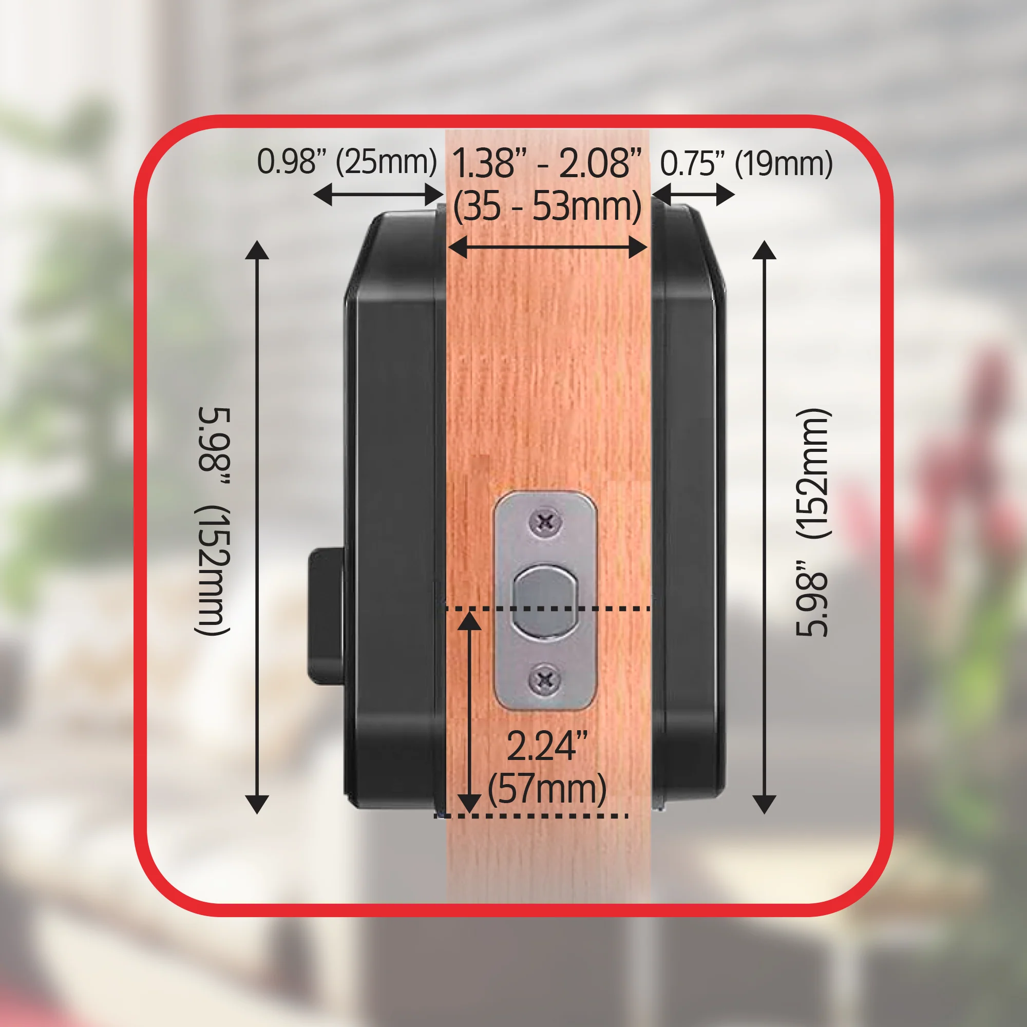 Smart 5 in 1 Deadbolt Door Lock, Fingerprint, Code, Mobile App, Key Fob - Image 4