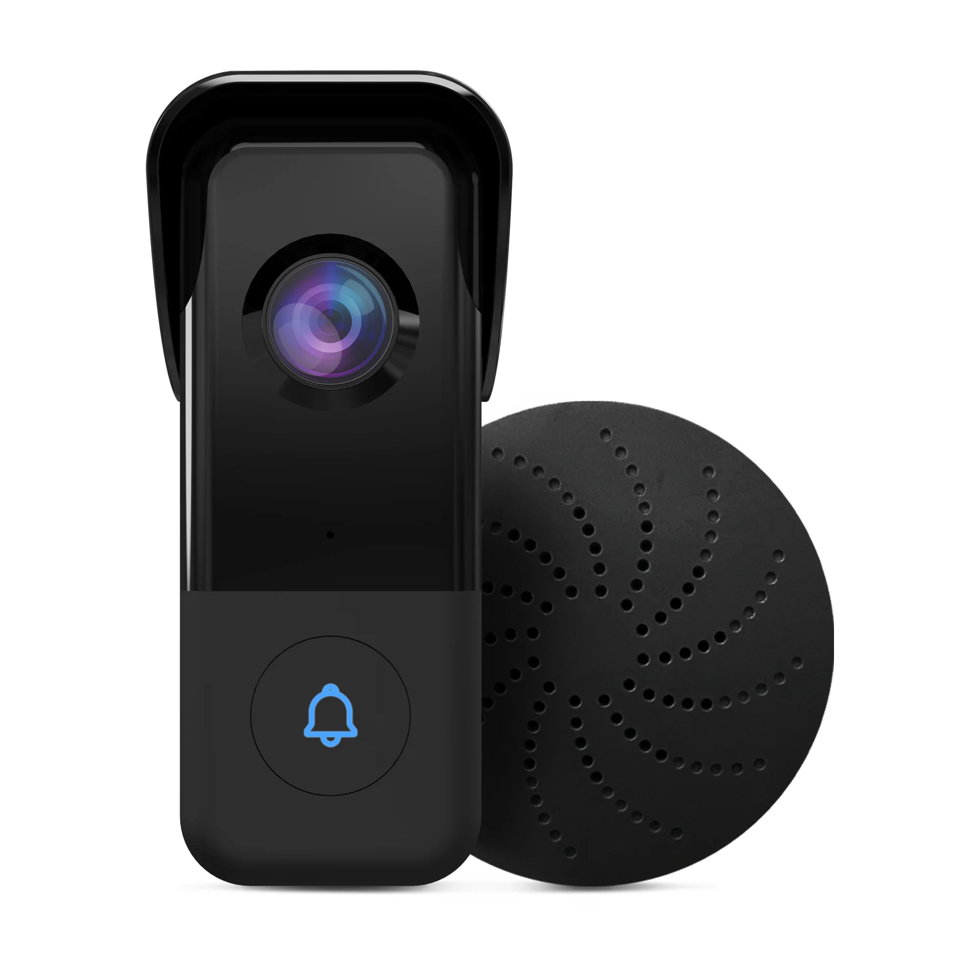 Smart 5GHz Wi-Fi 2K QHD Wired Video Doorbell with True Color Night Vision and Wireless Chime in Black - Image 6