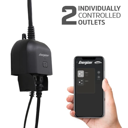 Smart Wi-Fi Outdoor Plug, Water-Resistant, 2 Individually Controlled Outlets - Image 3