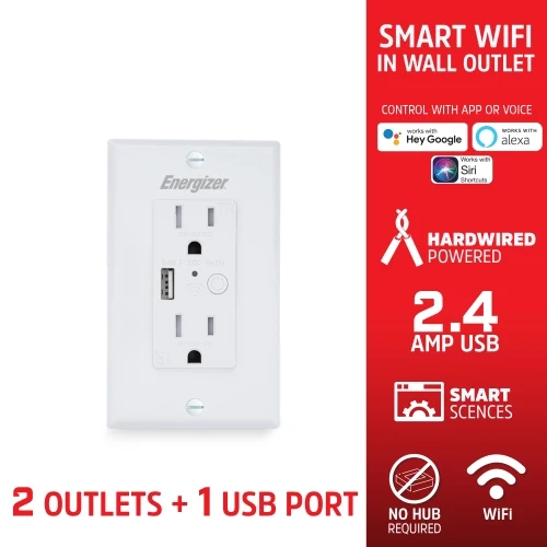 Smart in-Wall Outlet with USB Port - Image 3
