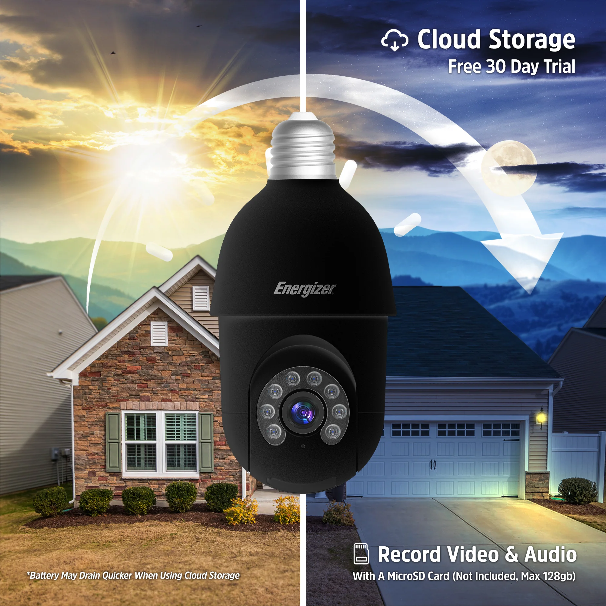 Smart 5GHz 2K Indoor/Outdoor Socket P/T Security Camera with LED Spotlight - Image 7